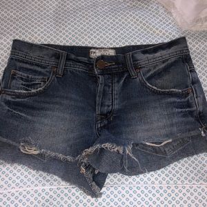 Free people jean shorts